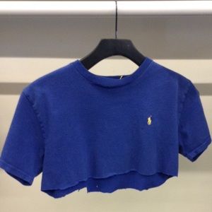 Blue Crop Top
